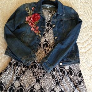 Lularoe Black and white print XS Carly & Jacket